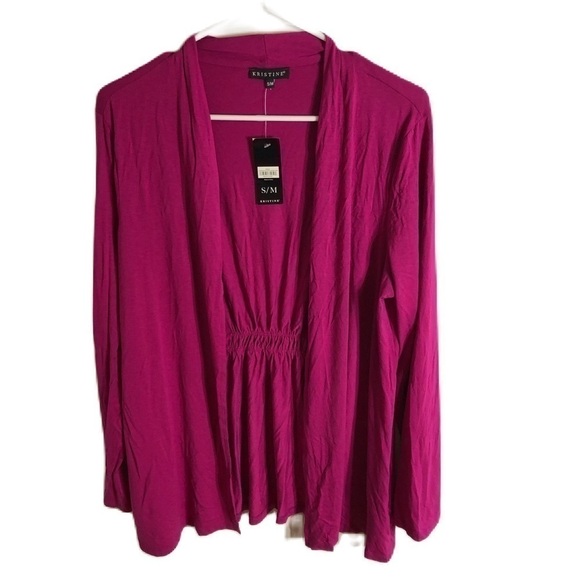 Kristine Magenta Sweater Cover Up NWT Small Purple Women’s No Closure - Picture 1 of 7
